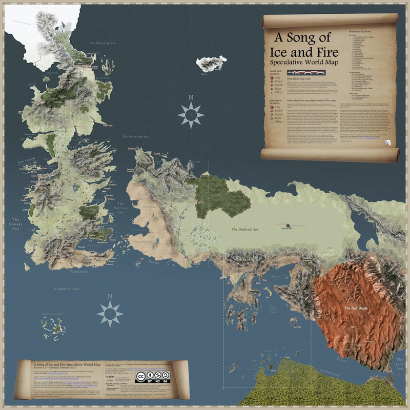 Illustration for article titled The most detailed map of the Game of Thrones world yet